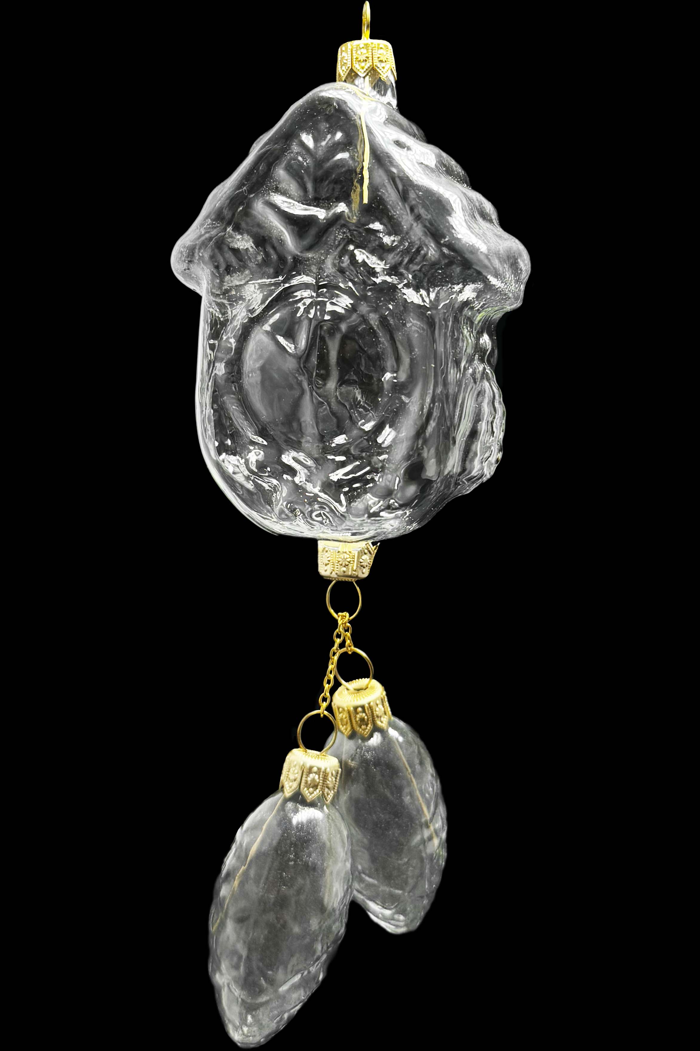 Стеклянная елочная игрушка Заготовка Часики с кукушкой 10см 161518400